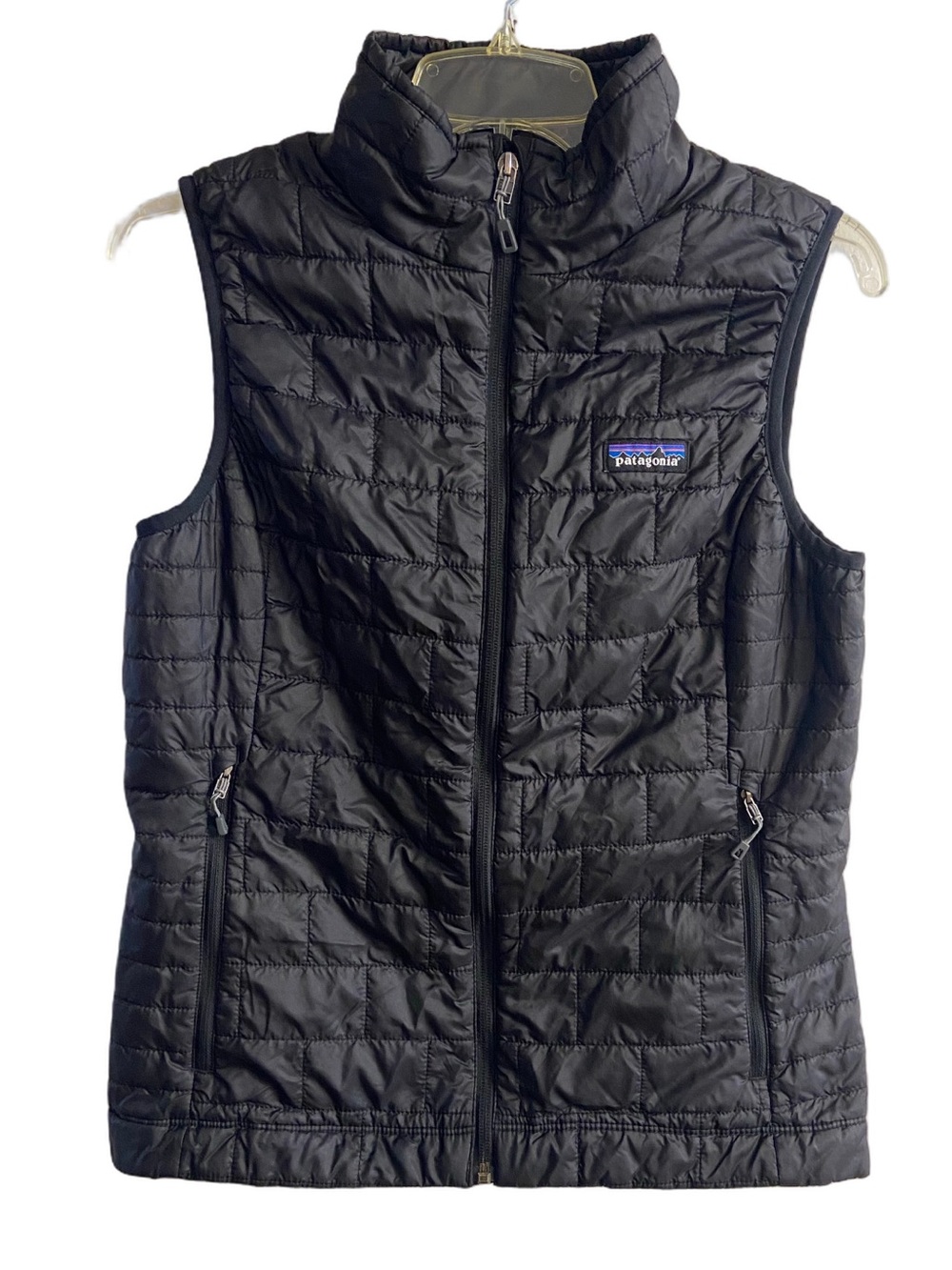Patagonia Women's Nano Puff Vest Black Full Zip Quilted Puffer Sleeveless Jacket